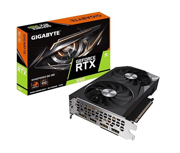 GIGABYTE NVIDIA GeForce RTX 3060 WINDFORCE OC 12GB GDDR6 pci_e_x16 Graphics Card
