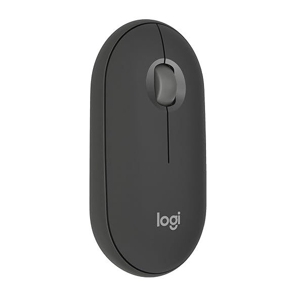 Logitech Pebble Mouse 2 M350s Slim Bluetooth Wireless Mouse, Portable, Lightweight, Customisable Button, Quiet Clicks, Easy-Switch for Windows, macOS, iPadOS, Android, Chrome OS