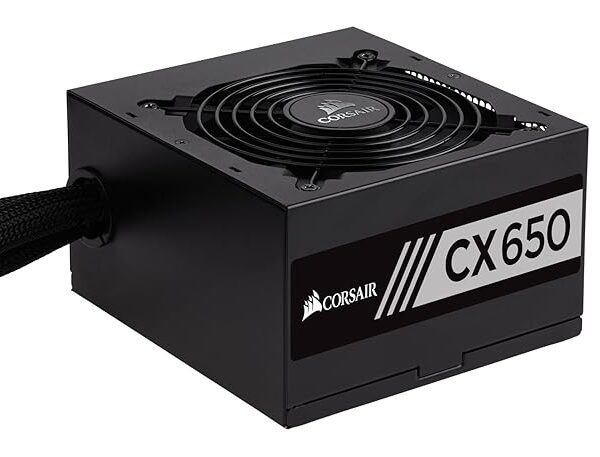 Corsair CX Series 650 W CX650 ATX/EPS 80 Plus Bronze 650W Power Supply Unit CP-9020122-UK - Black