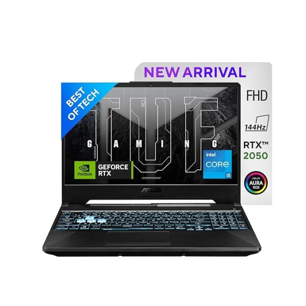 ASUS TUF Gaming F15 - AI Powered Gaming Intel Core i5 11th Gen 11260H - (8 GB/512 GB SSD/Windows 11 Home/4 GB Graphics/NVIDIA GeForce RTX 2050/144 Hz/70 TGP) FX506HF-HN075W Gaming Laptop  (15.6 Inch, Graphite Black, 2.30 kg)