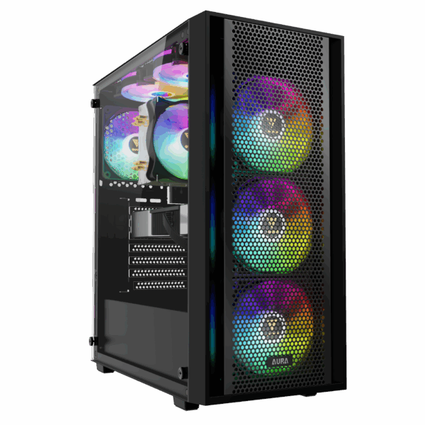 Gamdias AURA GC2 ELITE Perforated RGB Mid-tower Case (Black)